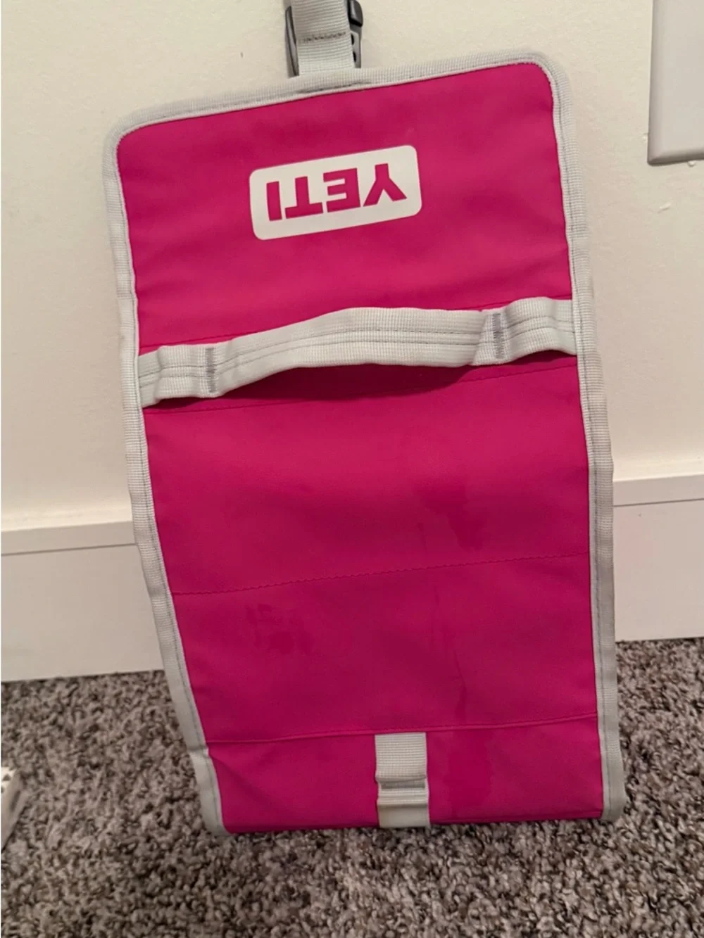 Yeti Hot Pink Cooler Lunch Tote with Light Gray Trim - Picture 3 of 6
